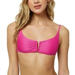 O'Neill Saltwater Solids V-Wire Textured Bralette Bikini Top